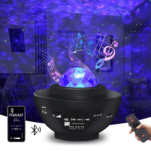 Bluetooth Galaxy Star Projector with Music Speaker & Remote Control | LED Sky Light for Bedroom, Parties & Relaxation