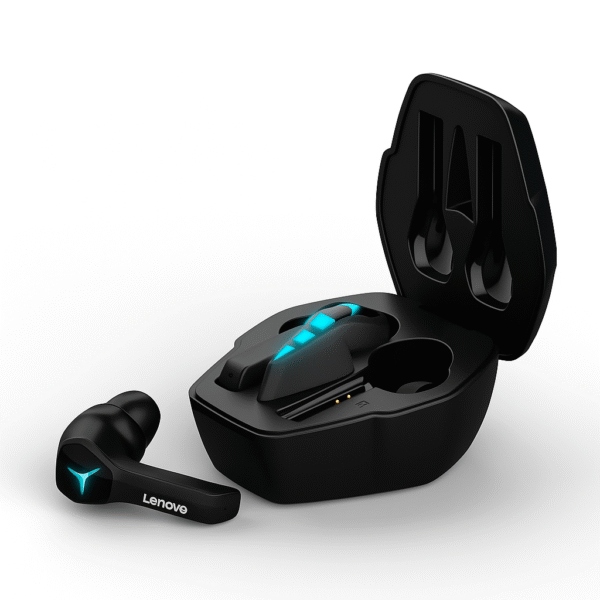 Lenovo HQ08 True Wireless Gaming Earbuds | Bluetooth 5.0, Deep Bass, Touch Control, LED Display, Noise Cancellation & Long Battery Life